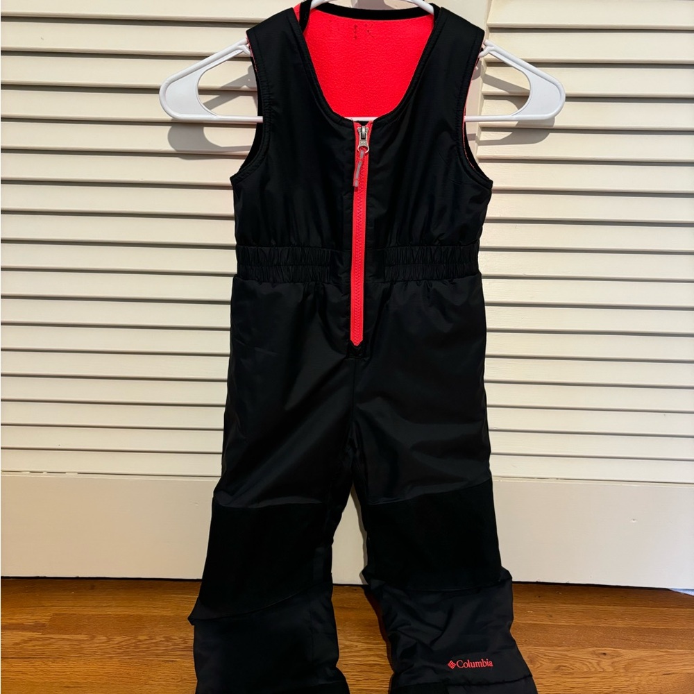 Columbia Kids Black and Red Snow Bib